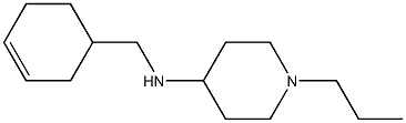 N-(cyclohex-3-en-1-ylmethyl)-1-propylpiperidin-4-amine 구조식 이미지