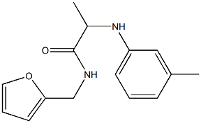 N-(furan-2-ylmethyl)-2-[(3-methylphenyl)amino]propanamide Structure