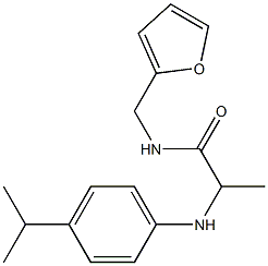 N-(furan-2-ylmethyl)-2-{[4-(propan-2-yl)phenyl]amino}propanamide 구조식 이미지