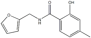 N-(furan-2-ylmethyl)-2-hydroxy-4-methylbenzamide 구조식 이미지