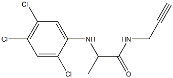 N-(prop-2-yn-1-yl)-2-[(2,4,5-trichlorophenyl)amino]propanamide 구조식 이미지