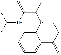 N-(propan-2-yl)-2-(2-propanoylphenoxy)propanamide 구조식 이미지