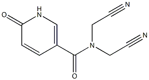 N,N-bis(cyanomethyl)-6-oxo-1,6-dihydropyridine-3-carboxamide 구조식 이미지