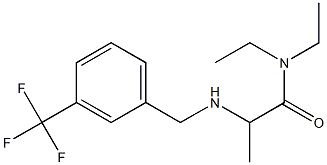 N,N-diethyl-2-({[3-(trifluoromethyl)phenyl]methyl}amino)propanamide 구조식 이미지