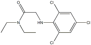 N,N-diethyl-2-[(2,4,6-trichlorophenyl)amino]acetamide 구조식 이미지