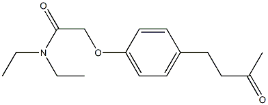 N,N-diethyl-2-[4-(3-oxobutyl)phenoxy]acetamide Structure