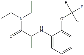 N,N-diethyl-2-{[2-(trifluoromethoxy)phenyl]amino}propanamide 구조식 이미지