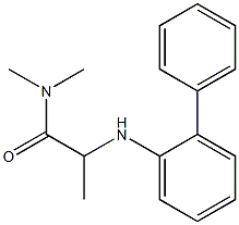 N,N-dimethyl-2-[(2-phenylphenyl)amino]propanamide 구조식 이미지