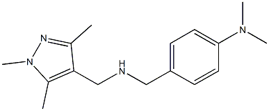 N,N-dimethyl-4-({[(1,3,5-trimethyl-1H-pyrazol-4-yl)methyl]amino}methyl)aniline 구조식 이미지