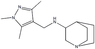 N-[(1,3,5-trimethyl-1H-pyrazol-4-yl)methyl]-1-azabicyclo[2.2.2]octan-3-amine 구조식 이미지