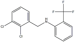N-[(2,3-dichlorophenyl)methyl]-2-(trifluoromethyl)aniline 구조식 이미지