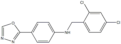 N-[(2,4-dichlorophenyl)methyl]-4-(1,3,4-oxadiazol-2-yl)aniline 구조식 이미지