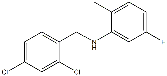 N-[(2,4-dichlorophenyl)methyl]-5-fluoro-2-methylaniline Structure