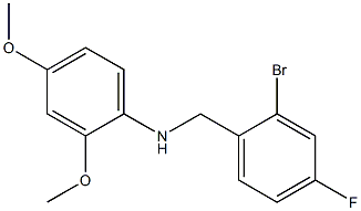 N-[(2-bromo-4-fluorophenyl)methyl]-2,4-dimethoxyaniline 구조식 이미지