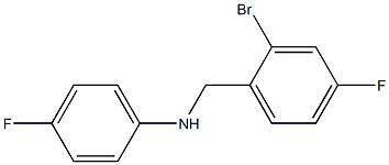 N-[(2-bromo-4-fluorophenyl)methyl]-4-fluoroaniline Structure