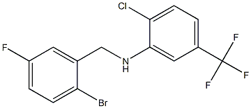 N-[(2-bromo-5-fluorophenyl)methyl]-2-chloro-5-(trifluoromethyl)aniline 구조식 이미지