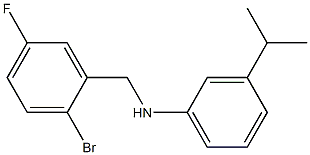 N-[(2-bromo-5-fluorophenyl)methyl]-3-(propan-2-yl)aniline Structure