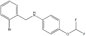 N-[(2-bromophenyl)methyl]-4-(difluoromethoxy)aniline 구조식 이미지