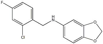 N-[(2-chloro-4-fluorophenyl)methyl]-2H-1,3-benzodioxol-5-amine 구조식 이미지