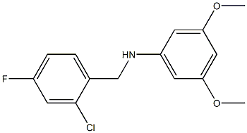 N-[(2-chloro-4-fluorophenyl)methyl]-3,5-dimethoxyaniline 구조식 이미지