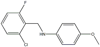 N-[(2-chloro-6-fluorophenyl)methyl]-4-methoxyaniline 구조식 이미지