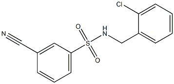 N-[(2-chlorophenyl)methyl]-3-cyanobenzene-1-sulfonamide 구조식 이미지