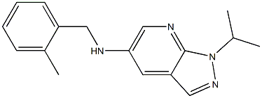 N-[(2-methylphenyl)methyl]-1-(propan-2-yl)-1H-pyrazolo[3,4-b]pyridin-5-amine 구조식 이미지