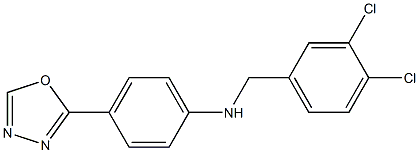 N-[(3,4-dichlorophenyl)methyl]-4-(1,3,4-oxadiazol-2-yl)aniline Structure