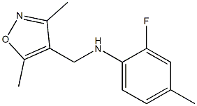 N-[(3,5-dimethyl-1,2-oxazol-4-yl)methyl]-2-fluoro-4-methylaniline 구조식 이미지