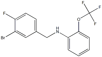 N-[(3-bromo-4-fluorophenyl)methyl]-2-(trifluoromethoxy)aniline 구조식 이미지