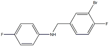 N-[(3-bromo-4-fluorophenyl)methyl]-4-fluoroaniline Structure