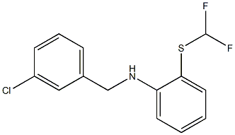 N-[(3-chlorophenyl)methyl]-2-[(difluoromethyl)sulfanyl]aniline 구조식 이미지