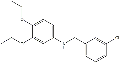 N-[(3-chlorophenyl)methyl]-3,4-diethoxyaniline 구조식 이미지