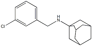 N-[(3-chlorophenyl)methyl]adamantan-1-amine 구조식 이미지