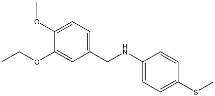 N-[(3-ethoxy-4-methoxyphenyl)methyl]-4-(methylsulfanyl)aniline Structure