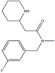 N-[(3-fluorophenyl)methyl]-N-methyl-2-(piperidin-2-yl)acetamide 구조식 이미지