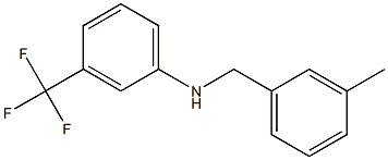 N-[(3-methylphenyl)methyl]-3-(trifluoromethyl)aniline 구조식 이미지