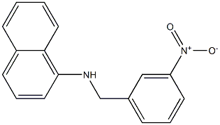 N-[(3-nitrophenyl)methyl]naphthalen-1-amine 구조식 이미지