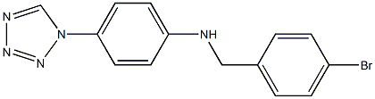 N-[(4-bromophenyl)methyl]-4-(1H-1,2,3,4-tetrazol-1-yl)aniline Structure