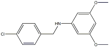 N-[(4-chlorophenyl)methyl]-3,5-dimethoxyaniline 구조식 이미지