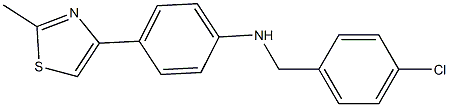 N-[(4-chlorophenyl)methyl]-4-(2-methyl-1,3-thiazol-4-yl)aniline Structure