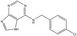 N-[(4-chlorophenyl)methyl]-7H-purin-6-amine Structure
