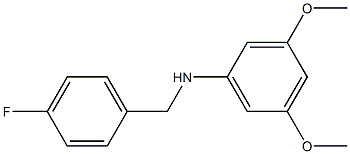 N-[(4-fluorophenyl)methyl]-3,5-dimethoxyaniline 구조식 이미지