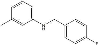 N-[(4-fluorophenyl)methyl]-3-methylaniline Structure