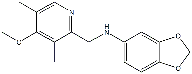 N-[(4-methoxy-3,5-dimethylpyridin-2-yl)methyl]-2H-1,3-benzodioxol-5-amine 구조식 이미지