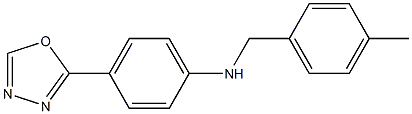 N-[(4-methylphenyl)methyl]-4-(1,3,4-oxadiazol-2-yl)aniline 구조식 이미지