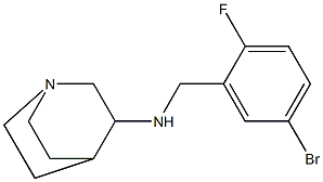 N-[(5-bromo-2-fluorophenyl)methyl]-1-azabicyclo[2.2.2]octan-3-amine Structure