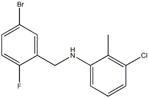 N-[(5-bromo-2-fluorophenyl)methyl]-3-chloro-2-methylaniline 구조식 이미지