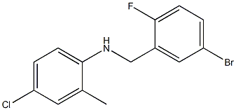 N-[(5-bromo-2-fluorophenyl)methyl]-4-chloro-2-methylaniline 구조식 이미지