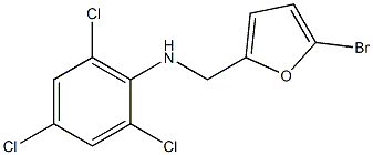 N-[(5-bromofuran-2-yl)methyl]-2,4,6-trichloroaniline Structure